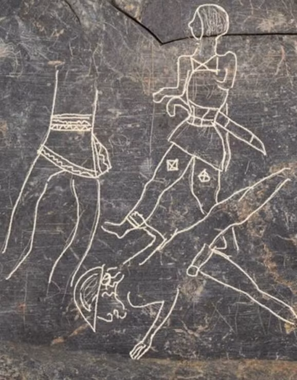 Họ được xác định là chiến binh, dựa trên trang phục trang trí và vũ khí họ mang theo. Ảnh: @Bảo tàng Quốc gia Tây Ban Nha.