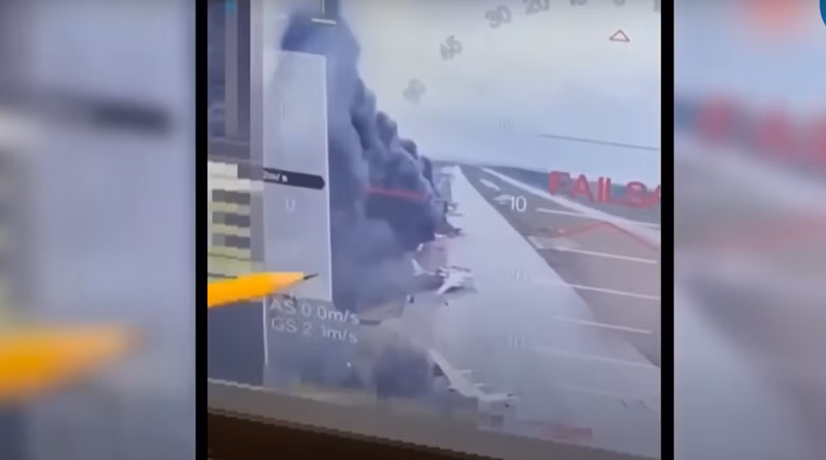 Trong một bài đăng trên Telegram được Đài BBC News đưa tin, Kovalenko tuyên bố rằng, Chiến dịch Spiderweb, do Cơ quan An ninh Ukraine (SBU) chỉ đạo, đã phá hủy các tài sản hàng không quan trọng của Nga, khiến nhiều máy bay khác bị hư hại, nhắm vào các sân bay như Olenya, Belaya, Dyagilevo, Ivanovo và Voskresensk. Ảnh: @WTVR CBS 6.