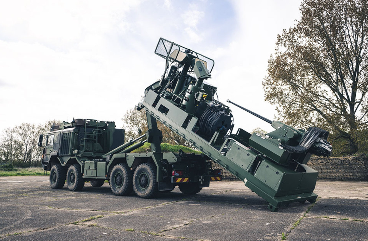 Hệ thống này được lắp đặt trên khung gầm xe tải chiến thuật MAN HX, ban đầu được hứa hẹn cung cấp cho Ukraine vào năm 2023. Ảnh: @militarnyi.