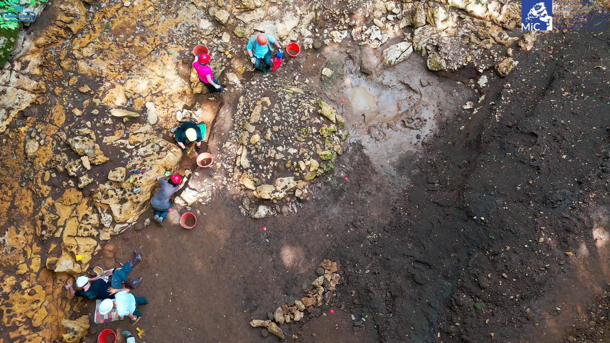 Công trình này nằm bên trong một hốc lớn được khoét vào một phiến đá vôi, có diện tích bề mặt khoảng 320 mét vuông và độ sâu tối đa 3,6 mét so với mặt sàn. Ảnh: @Bộ Văn Hóa Quốc Gia Ý.