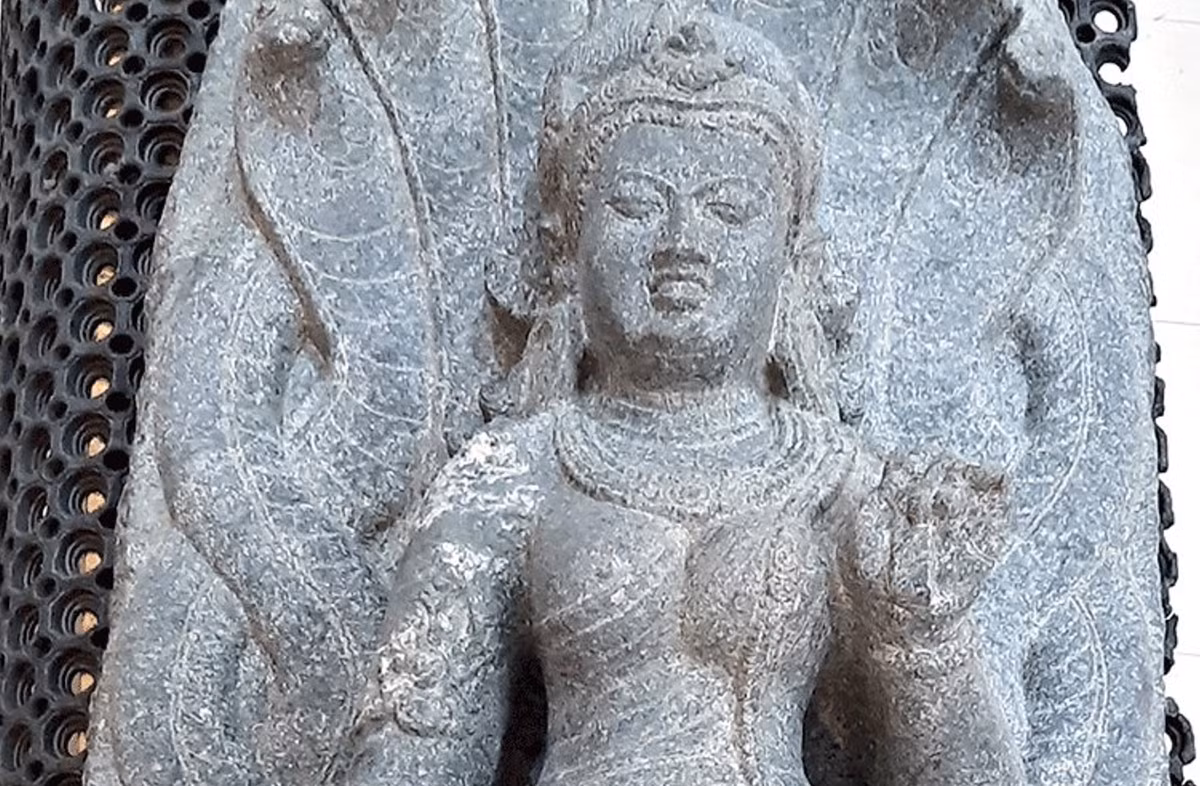 Đó là một bức tượng đá xám có niên đại từ thời Pala độc đáo cách đây 1.300 năm trước. Ảnh: @Cục Khảo Sát Khảo Cổ Học Ấn Độ.