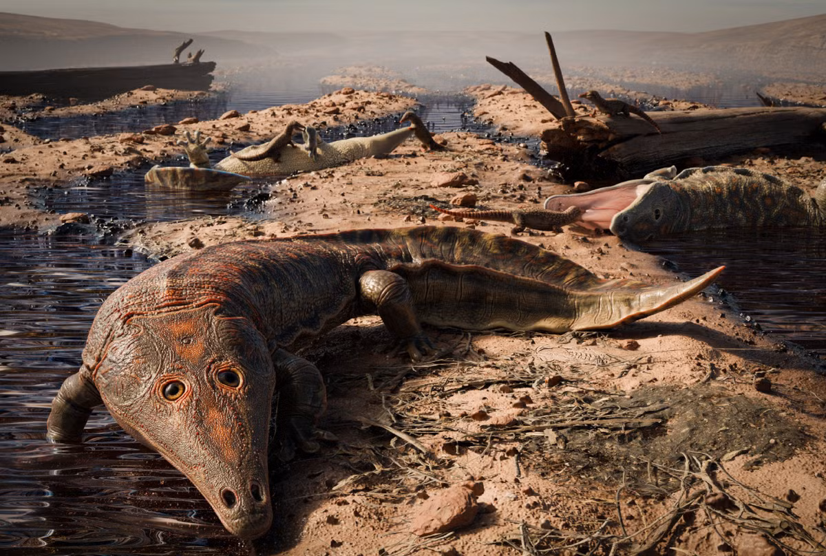 Các kỹ thuật thăm dò, phân tích khảo cổ chuyên sâu ước tính hộp sọ hóa thạch của loài Kwatisuchus rosai này có niên đại vào đầu kỷ Trias, nghĩa là cách đây khoảng 249 triệu năm trước. Ảnh: @Đại học Liên bang Pampa.