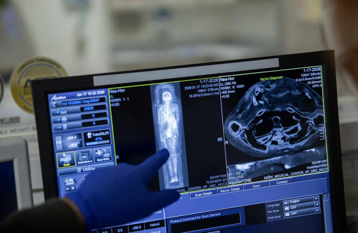 Dự án tập trung vào hai vị thầy tế, Nes Min từ khoảng năm 33 Trước Công Nguyên và Nes Hor từ khoảng năm 190 Trước Công Nguyên. Ảnh: @Đại học Nam California.