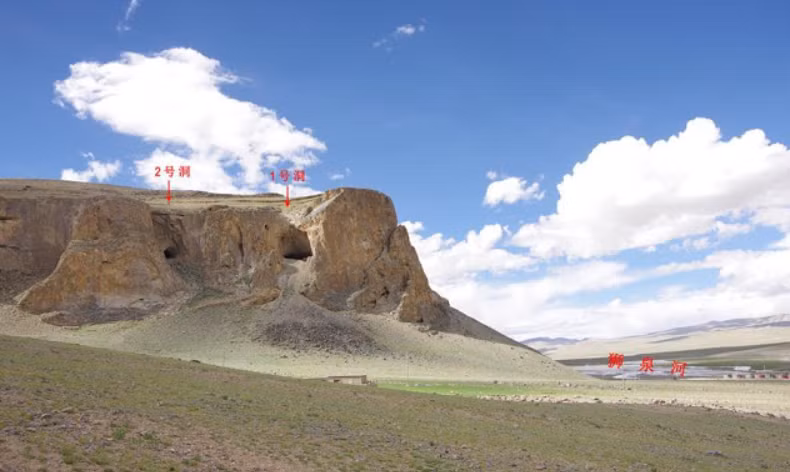 Khu vực hang động Melong Tagphug, nằm ở độ cao 4.600 mét so với mực nước biển. Ảnh: @Viện Hàn lâm Khoa học Trung Quốc.