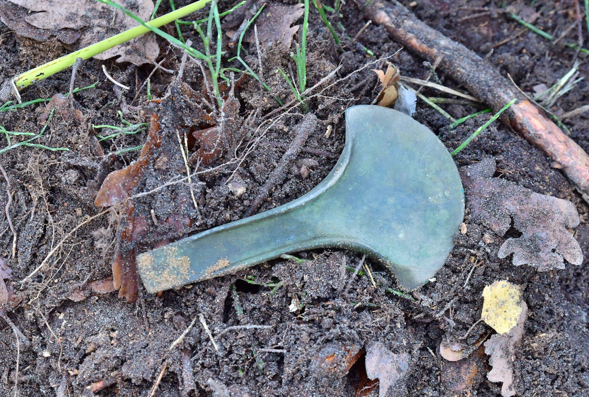 Theo thông báo, các hiện vật này là loại rìu tautušiai, có nguồn gốc từ các nền văn hóa Baltic ở Litva ngày nay hoặc đông bắc Ba Lan. Ảnh: @Cơ quan Bảo tồn Di tích Quốc gia Pomerania.