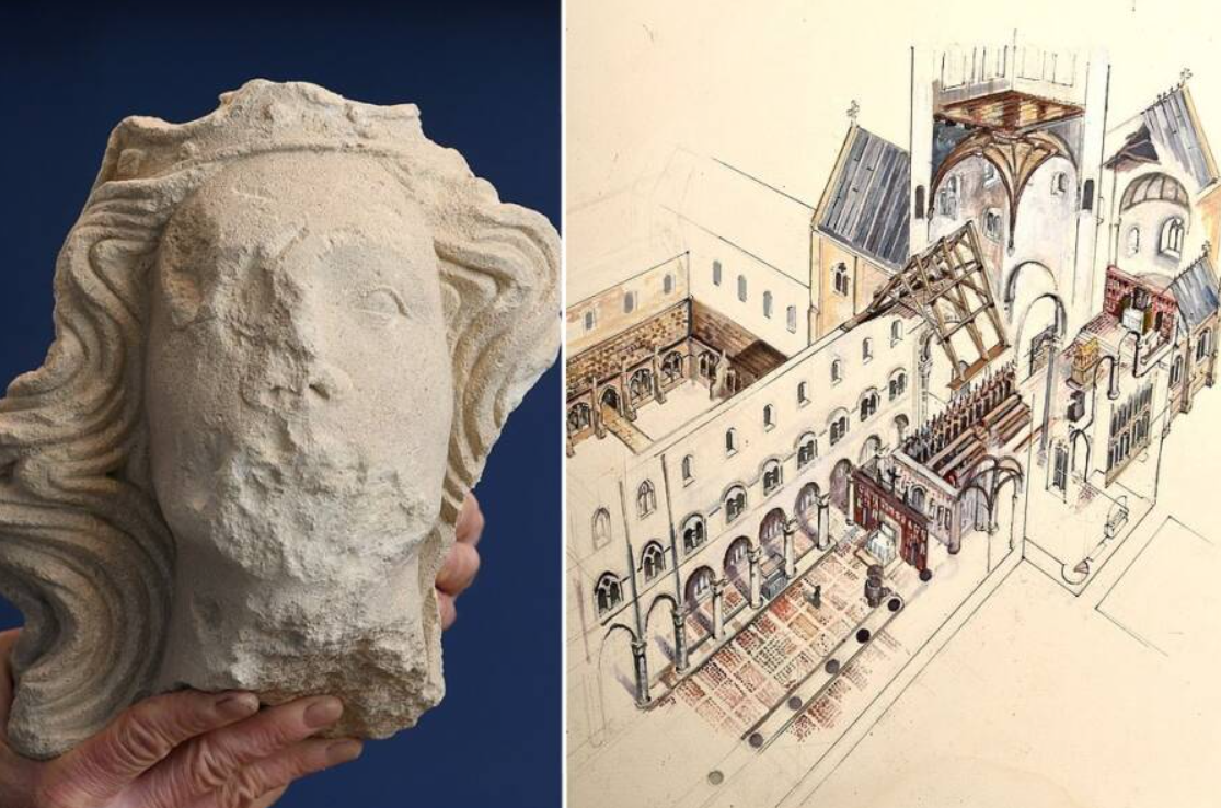 Điều đáng chú ý là bức tượng có đội vương miện. Đây là một nhân vật hoàng gia. Ảnh: @Bảo Tàng Quốc Gia Anh.