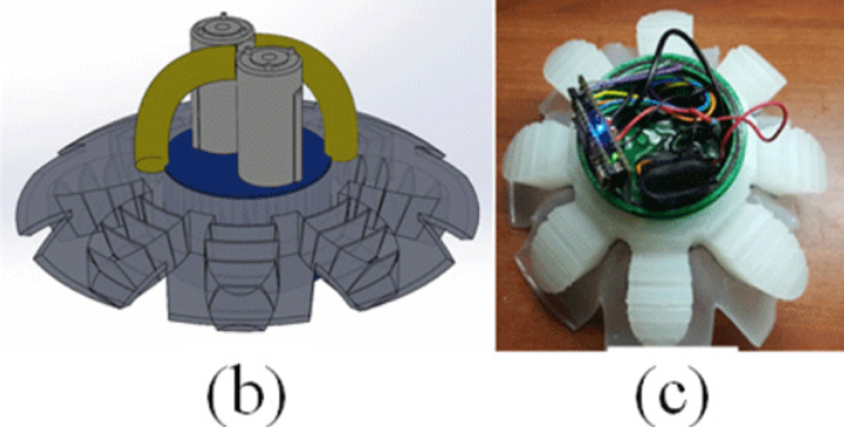 Robot này cũng có một vỏ cứng hình trụ ở trên cùng. Vỏ này chứa các cảm biến, thiết bị điện tử điều khiển sứa và lưu trữ dữ liệu cho phép các chuyên gia giao tiếp không dây với sứa robot này từ xa. Hiện tại, con sứa robot này đang trong quá trình hoàn thiện. Ảnh: @Erik Engeberg.