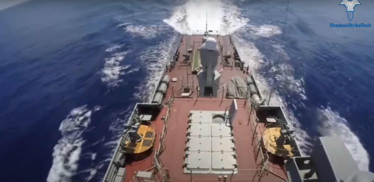 Ngoài vũ khí tấn công, tàu Admiral Amelko còn được trang bị hệ thống tác chiến chống ngầm Otvet cực kỳ hiện đại. Ảnh: @ShadowStrike Tech.