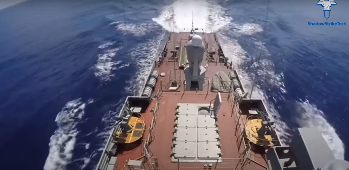 Ngoài vũ khí tấn công, tàu Admiral Amelko còn được trang bị hệ thống tác chiến chống ngầm Otvet cực kỳ hiện đại. Ảnh: @ShadowStrike Tech.