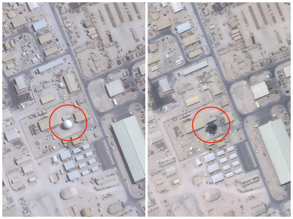 Các hình ảnh vệ tinh do Trung Quốc công bố hồi đầu tháng 2 từng cho thấy vị trí chính xác của các hệ thống phòng không MIM-104 Patriot được triển khai tại căn cứ. Cùng thời điểm đó, nhiều máy bay hỗ trợ như KC-135 và RC-135 đã được điều tới đây trong khuôn khổ chiến dịch tăng cường lực lượng của Mỹ trước khi xung đột với Iran bùng phát.