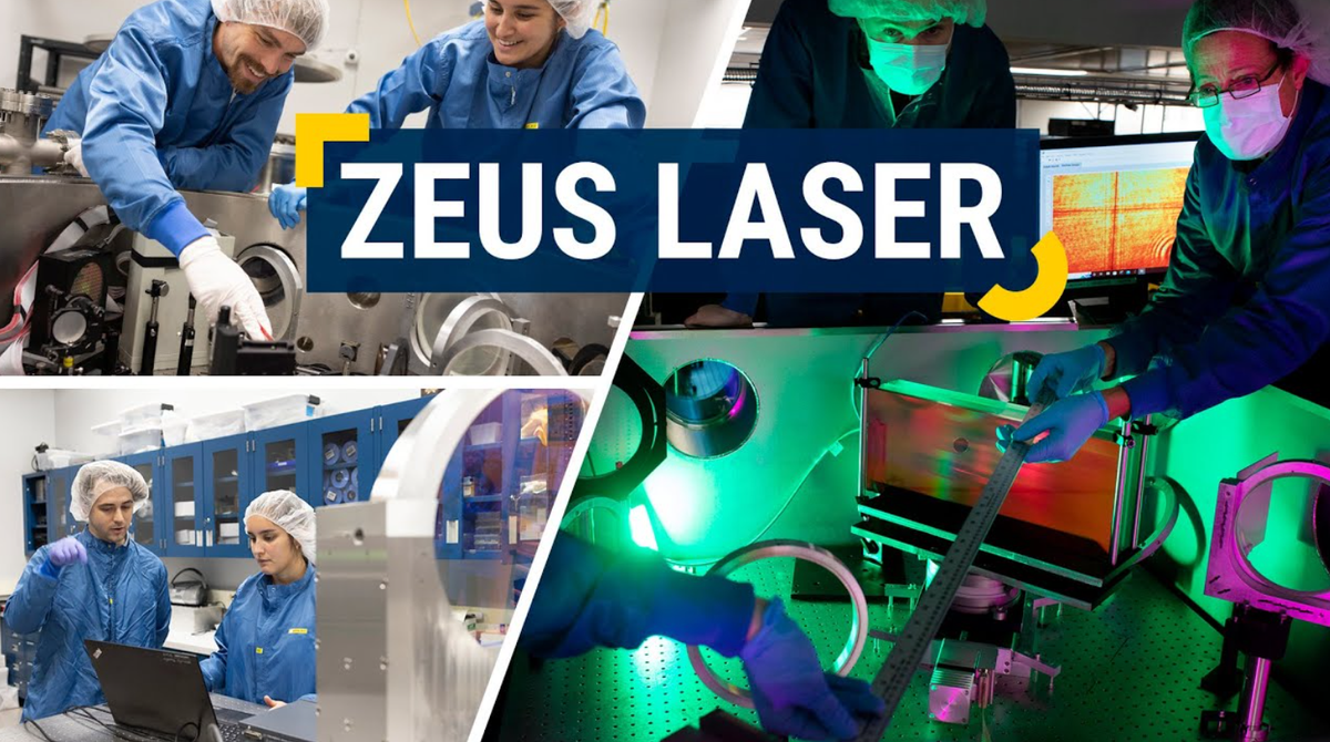 Mới đây, trường Đại học Michigan đã công bố thông tin rằng, hệ thống laser xung cực ngắn tương đương Zettawatt (ZEUS) của họ đã tạo ra 2 petawatt (tương đương 2 nghìn tỷ watt điện) trong thí nghiệm đầu tiên. Ảnh: @Michigan Engineering.