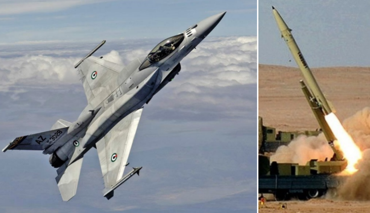 Tiêm kích F-16E của Không quân UAE và vụ phóng tên lửa Fateh-110 của Iran.