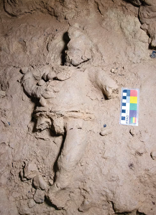 Các nhà khoa học đã phân tích các mẫu tượng, đất hang động và trầm tích đất sét, và phát hiện ra rằng, những người tạo ra các bức tượng không sử dụng vật liệu bên ngoài mà đất sét đến từ chính hang động, không có chất phụ gia như cát hoặc tro. Ảnh: @ Leslie F. Zubieta Calvert.