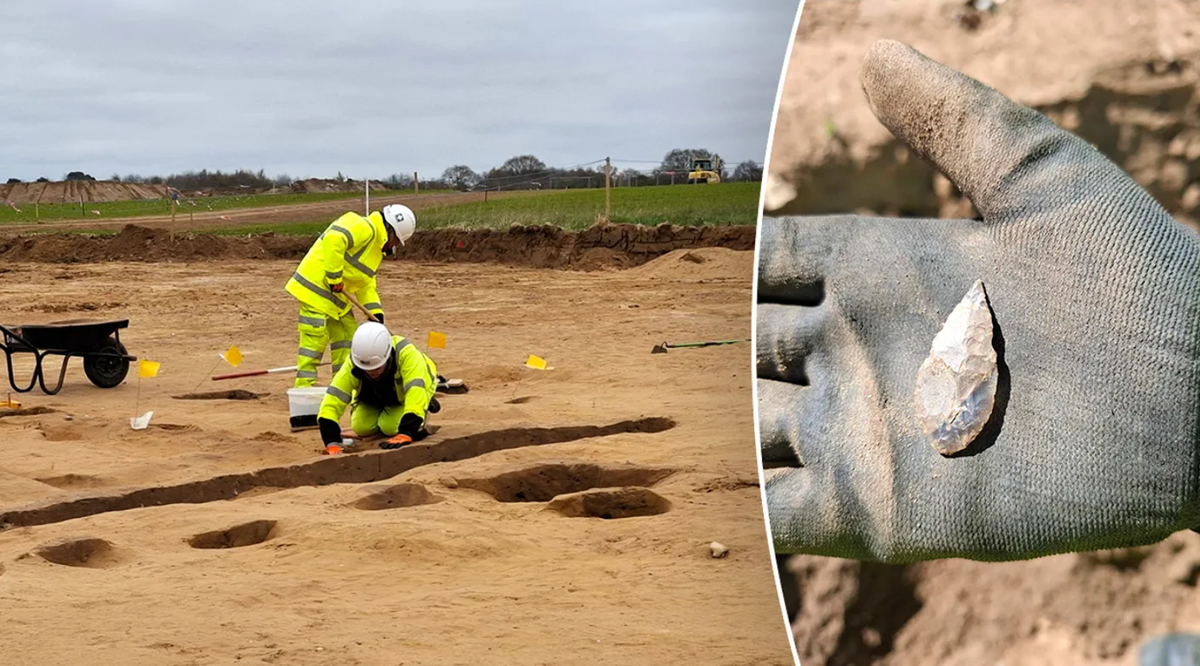 Mặc dù các công trình bằng gỗ trong khu định cư này đã mục nát từ lâu, nhưng dấu tích của các hố cọc cho thấy, chúng từng là những công trình kiên cố, dài tới 19 mét và rộng tới 6 mét. Ảnh: @Wessex Archaeology.