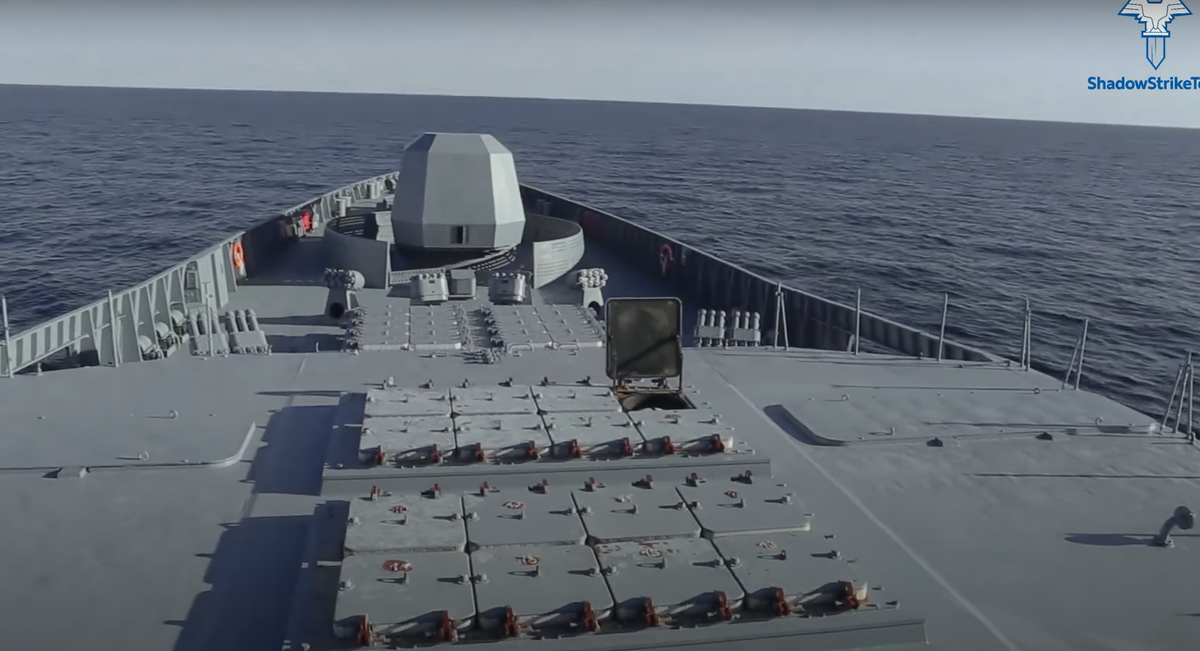 Admiral Amelko mang theo 24 ống phóng Tên lửa siêu thanh Tsirkon. Ảnh: @ShadowStrike Tech.