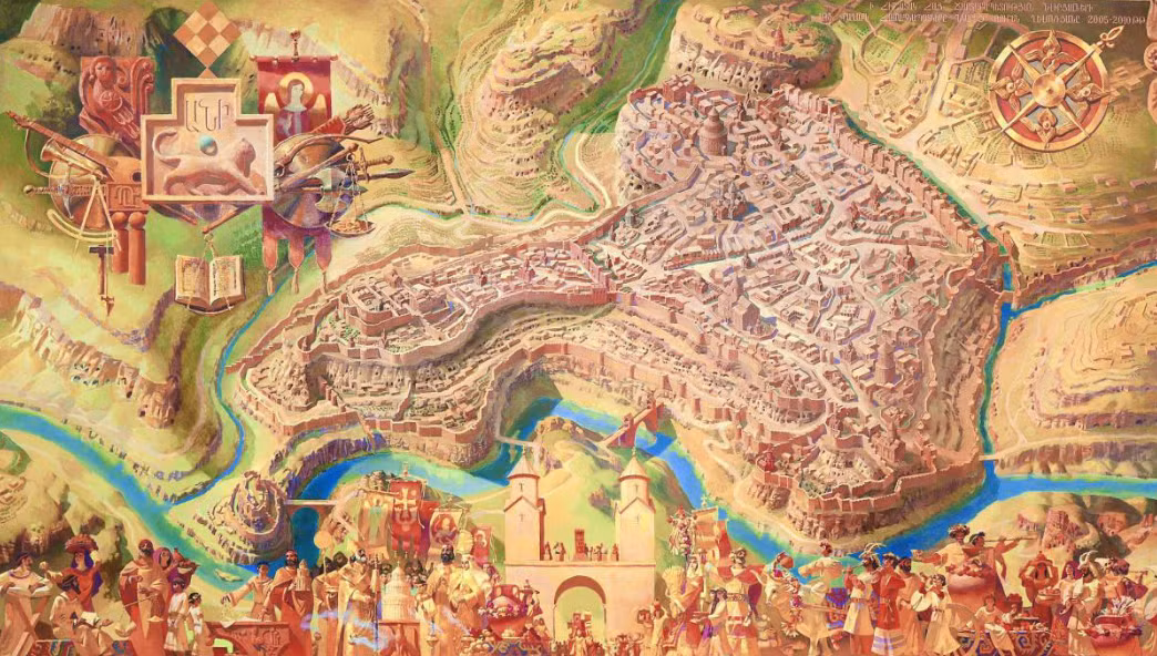 Ani được thành lập vào thế kỷ thứ 5 Sau Công Nguyên trên một ngọn đồi nhìn ra sông Akhurian, biên giới hiện đại giữa Thổ Nhĩ Kỳ và Armenia, tại giao lộ của một số tuyến đường thương mại quan trọng trên Con đường Tơ lụa. Ảnh: @Bảo tàng Khảo cổ học và Dân tộc học Kars.