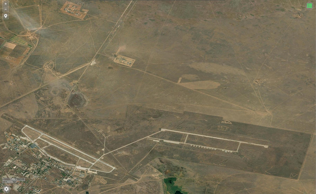 Akhtubinsk là một căn cứ quân sự thuộc về Trung tâm thử nghiệm và nghiên cứu hàng không của Nga, nó có 3 đường băng gồm 12L/30R, 12R/30L và 10/28, đặt tại Akhtubinsk, tỉnh Astrakhan của Nga. Ảnh: @ 19FortyFive.