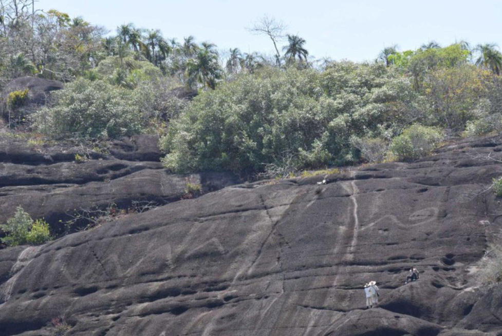 Nhóm nghiên cứu tin rằng, đây là hình khắc đá đơn lẻ lớn nhất từng được ghi nhận ở bất kỳ đâu trên thế giới. Ảnh: @ Juanita Escobar.