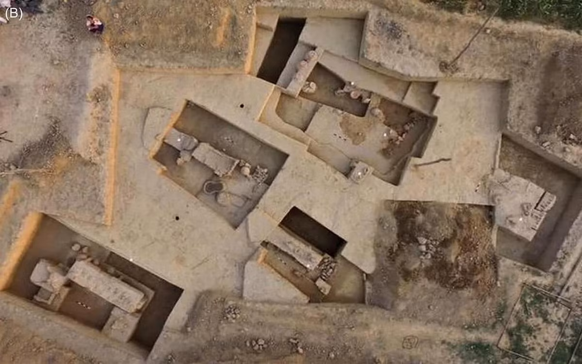 Khi tiến hành khai quật tại làng Sanauli, cách Delhi khoảng 60 km lái xe, ở miền bắc Ấn Độ, các chuyên gia đến từ Viện Khảo Cổ Học Delhi bất ngờ tìm thấy nhiều hiện vật lạ. Ảnh: @Viện Khảo Cổ Học Delhi.