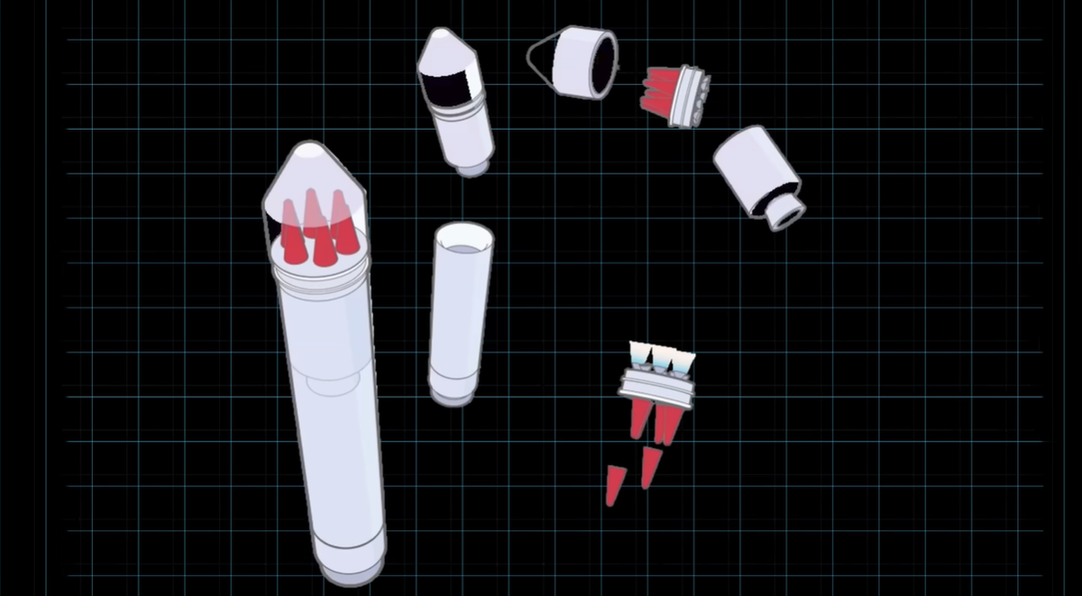 Tên lửa Oreshnik là một hệ thống tên lửa đạn đạo siêu thanh tầm trung có khả năng mang đầu đạn hạt nhân. Ảnh: @Military Power.