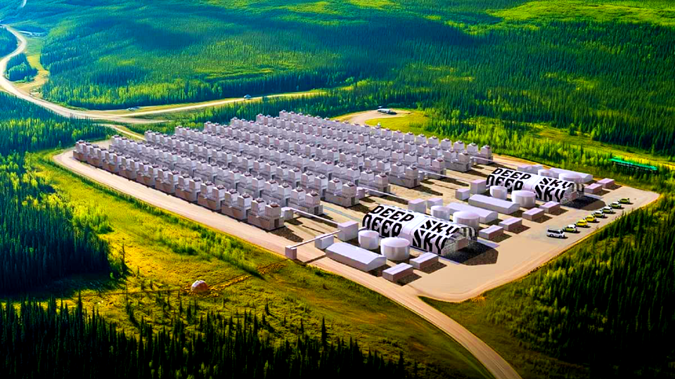 Vì thế, mới đây Deep Sky, một công ty khởi nghiệp có trụ sở tại Alberta, Montreal, Canada đã và đang thử nghiệm tám dãy cỗ máy công nghệ thu giữ khí carbon dioxide (CO2) từ bầu không khí. Ảnh: @Deep Sky.