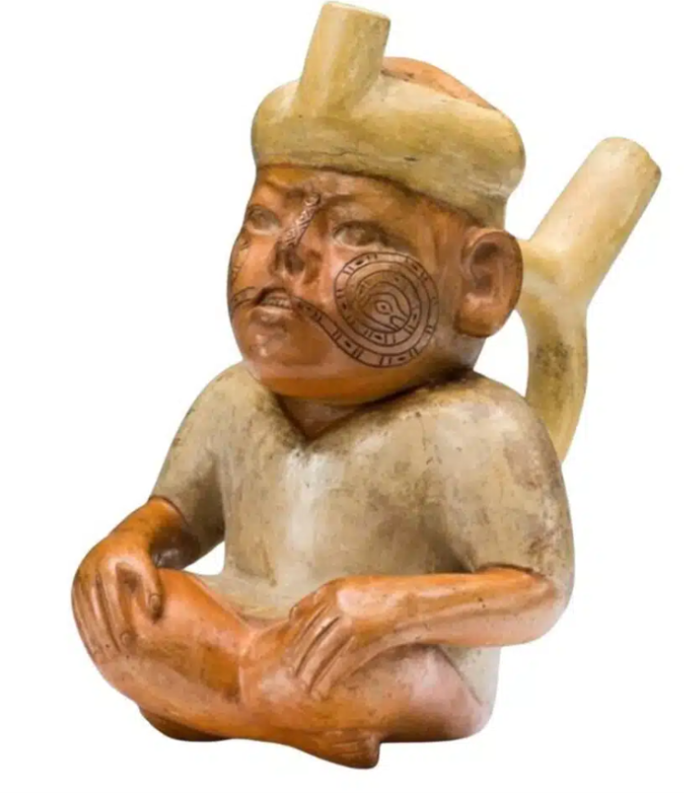 Nhà khảo cổ sinh học Beth Scaffidi đã phân tích hình ảnh phần đầu tượng. Ảnh: @Beth Scaffidi.