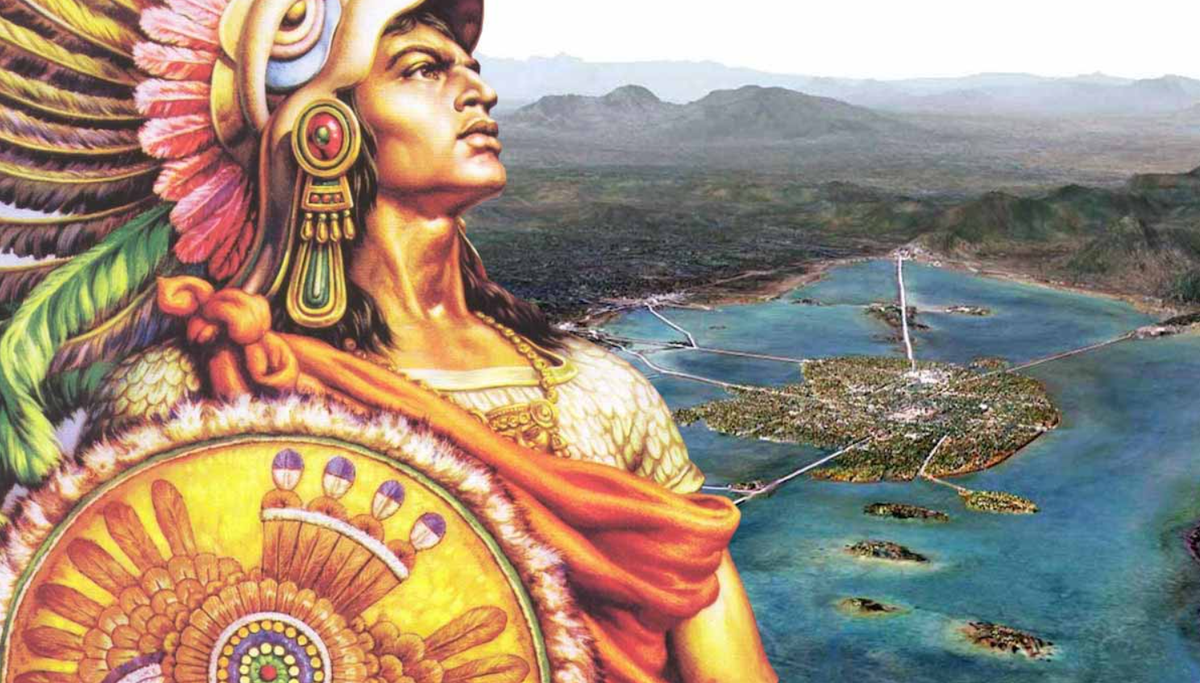 Khu định cư Tenochtitlan nằm trên một hòn đảo nhỏ nhô cao ở bờ tây của hồ Texcoco, thuộc khu vực lịch sử của Thành phố Mexico ngày nay. Ảnh: @Viện Nhân chủng học và Lịch sử Quốc gia Mexico.