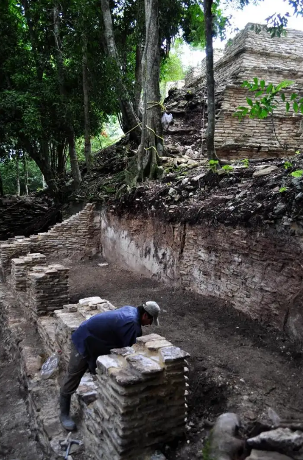 Cụ thể, các nhà khảo cổ học ở Mexico đã tìm thấy tàn tích của một cung điện Maya cổ xưa. Ảnh: @Viện Nhân chủng học và Lịch sử Quốc gia Mexico.