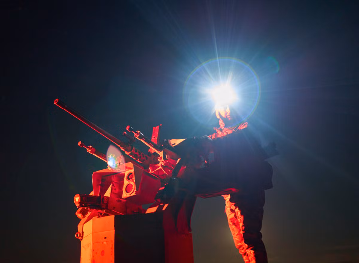 Tháp pháo đã tiêu diệt thành công sáu máy bay không người lái tấn công một chiều Shahed trong quá trình đánh giá chiến đấu. Ảnh: @UNITED24.