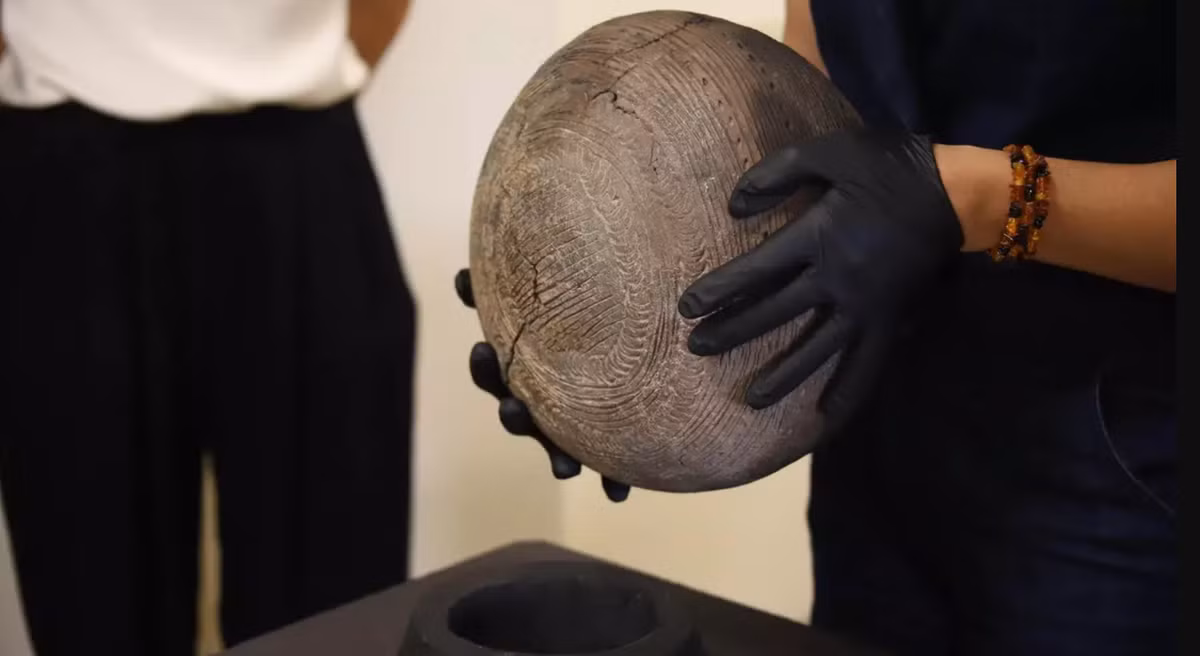 Đó là một chiếc bình gốm Benahoarit còn nguyên vẹn, có niên đại từ thế kỷ 13 đến thế kỷ 15 Sau Công Nguyên. Ảnh: @Bảo tàng Khảo cổ Benahoarita.