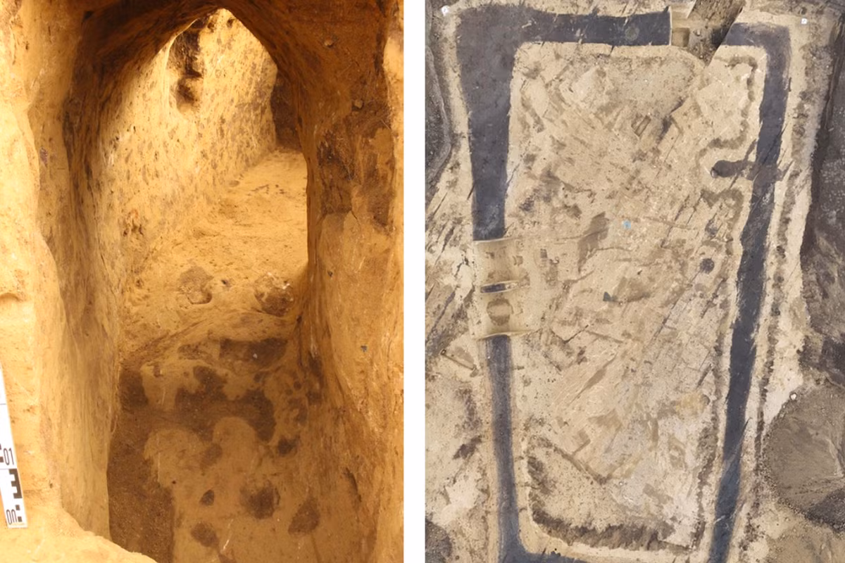 Đường hầm này có một lối vào hẹp, kín đáo, rộng hơn khi sâu vào bên trong. Ảnh: @Văn phòng Quản lý Di sản và Khảo cổ học Nhà nước Đức.