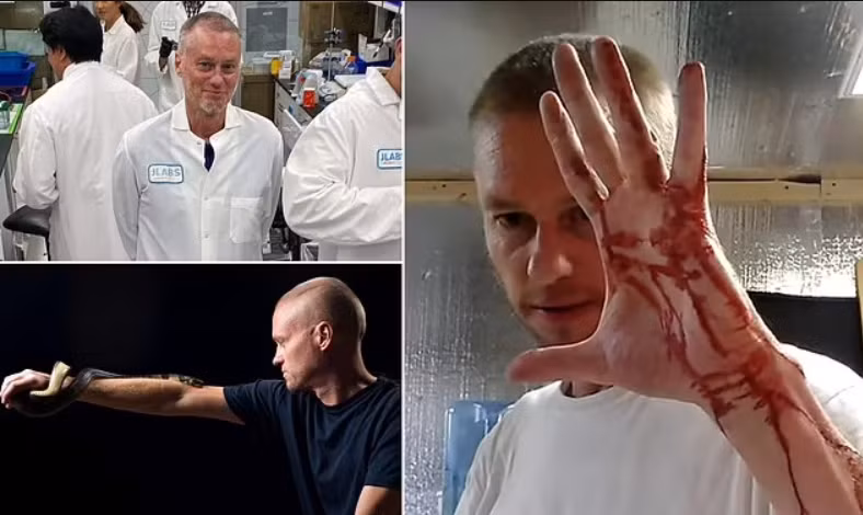 “Tuy nhiên, chúng tôi thực sự khuyên mọi người không nên cố gắng làm theo những gì Tim Friede đã làm, bởi nọc rắn rất nguy hiểm”, nhà miễn dịch học Jacob Glanville nói thêm. Ảnh: @Fact Republic.