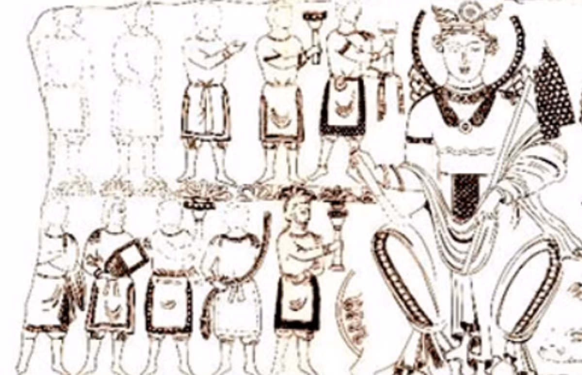 Ước tính vật thể có niên đại khoảng 1.500 năm tuổi, kích thước khoảng 124 x 141 cm. Ảnh: @Viện Hàn Lâm Khoa Học Uzbekistan.