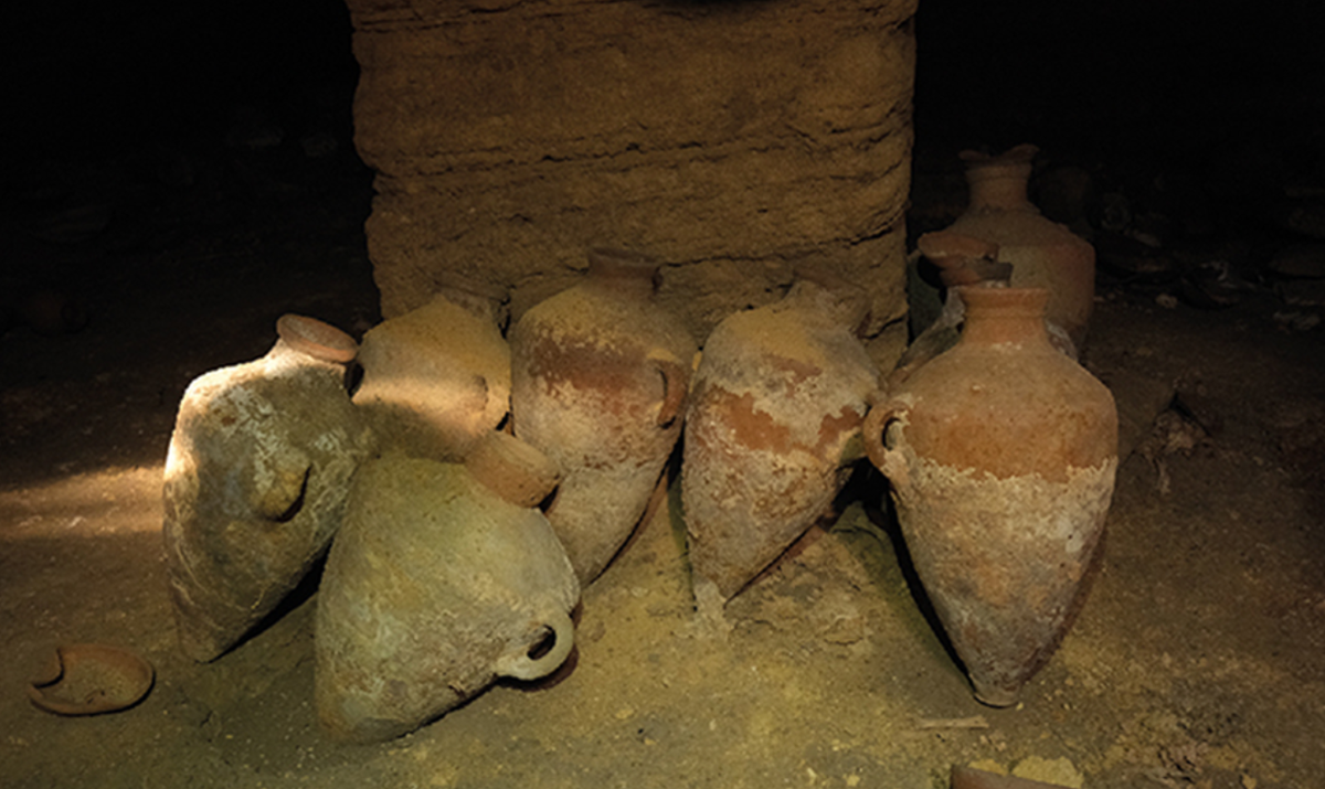 Việc phân tích cặn hữu cơ trong chúng đã giúp xác định được các lễ vật gồm cá, chân cừu và dê, cùng các nguyên liệu thực vật được đặt bên cạnh người chết. Đây là bằng chứng rõ ràng về tiệc tùng liên quan đến nghi lễ chôn cất từng được diễn ra. Ảnh: @Cơ Quan Cổ Vật Israel.