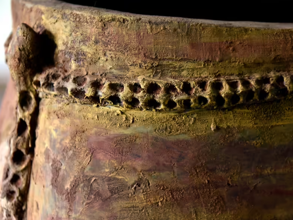 Giám đốc khảo cổ học của Cục Khảo cổ học Ấn Độ, ông Amv Subramanyam, cho biết: "Quan tài bằng đất nung 12 chân này cho thấy sự tồn tại của một nền văn hóa cự thạch cách đây hơn 2.000 năm trước ở Pallavaram”. Ảnh: @Cục Khảo cổ học Ấn Độ.