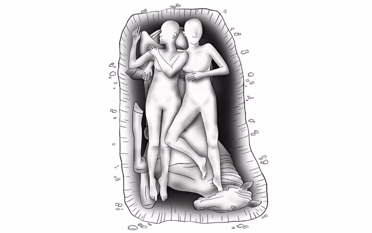 Các phân tích DNA cổ đại xác định rõ ràng một người mẹ ruột (khoảng 40 đến 60 tuổi) và con gái ruột của bà (khoảng 20 đến 25 tuổi), được chôn cất cùng thời điểm. “Điều này khiến kết quả của chúng tôi đặc biệt thú vị”, Dominik Hagmann, tác giả chính của nghiên cứu này giải thích thêm. Ảnh: @Đại học Vienna.