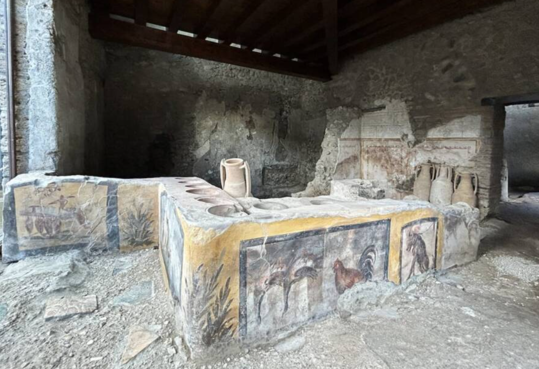 Các nhà khảo cổ học nghi ngờ rằng, nó được làm ở Alexandria, Ai Cập trước khi được đưa đến Pompeii. Ảnh: @Viện Nghiên Cứu Khảo Cổ Parco Archeologico di Pompei.