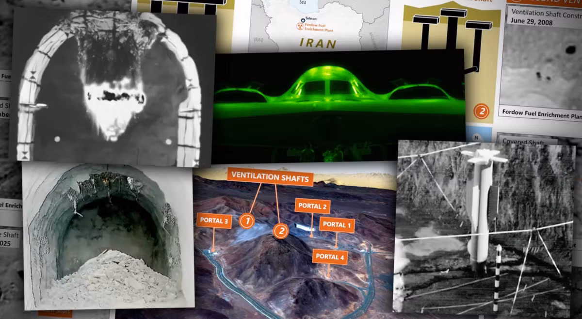 “Bom GBU-57/B như các bạn đã biết là một vũ khí nặng 13.607 kg chỉ được thả bởi máy bay ném bom tàng hình B-2. Nó bao gồm thép, thuốc nổ và một ngòi nổ”, Dan "Razin" Caine nói. Ảnh: @Không Quân Mỹ.