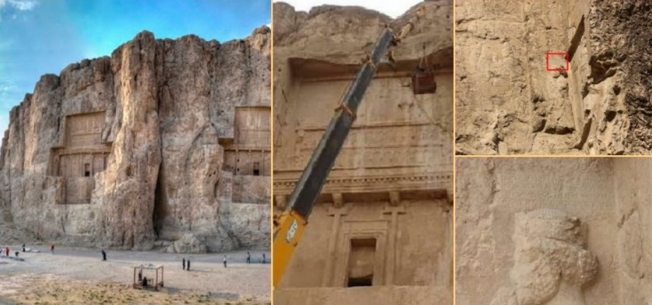 Đó là dòng chữ khắc cổ chưa từng được phát hiện trước đây. Ảnh: @Cơ Quan Cổ Vật Iran.