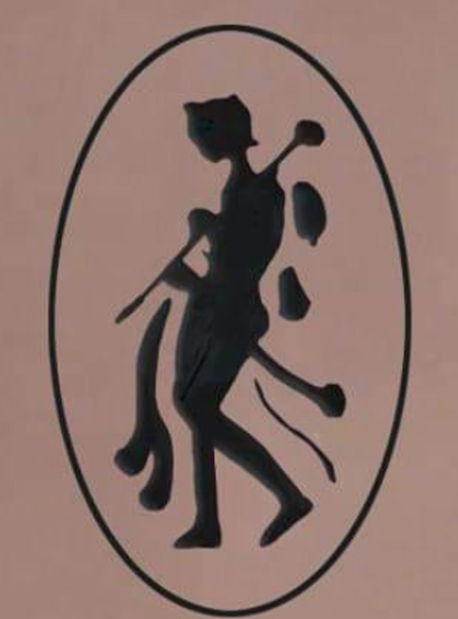 Viên đá mã não hình bầu dục này được trang trí bằng hình ảnh một nhân vật thần thoại đang vác một vật lạ trên vai, hình tượng thần thoại trên viên đá quý này vẫn là chủ đề gây tò mò, nan giải. Ảnh: @Đại học Ca' Foscari.