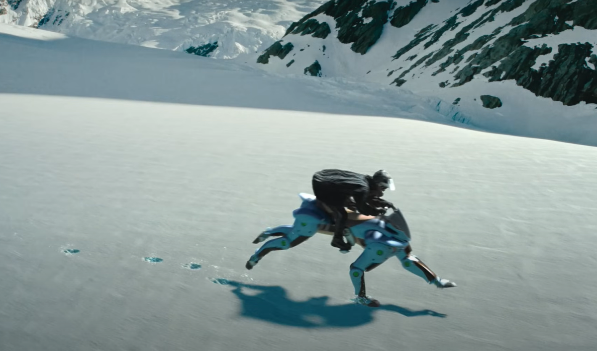 Tuy nhiên, video này không phải là cảnh quay thực tế, vì robot này vẫn chưa được phát triển đầy đủ đến mức bạn có thể cưỡi nó.Ảnh: @Kawasaki.