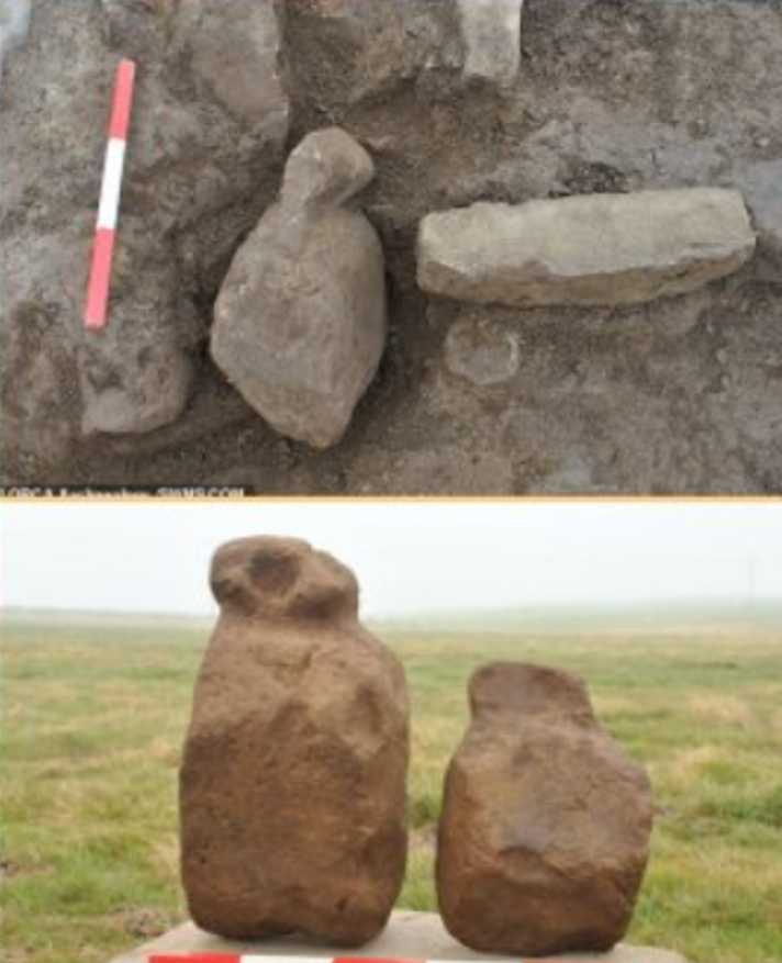 Các kỹ thuật thăm dò, phân tích khảo cổ học chuyên sâu cho thấy, chúng là chín viên đá có chiều dài tầm khoảng 50 cm hoặc thấp hơn một chút. Ảnh: @Bảo Tàng Khảo Cổ Scotland.