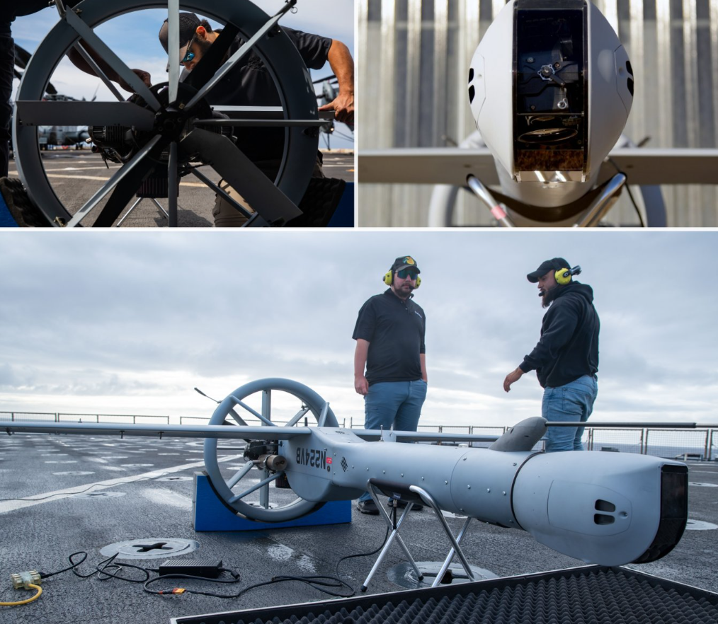 Mặc dù thông số kỹ thuật của nó vẫn chưa được tiết lộ, nhưng người ta biết rằng, máy bay không người lái trinh sát V-BAT sử dụng hệ thống dẫn đường bằng laser, có thể là dẫn đường laser bán chủ động, cho phép nó tấn công cả mục tiêu mặt đất di động và cố định. Ảnh: @Shield AI.