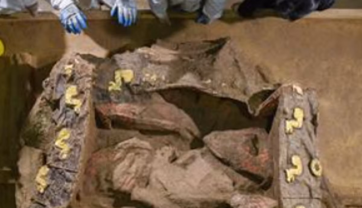 Dựa trên vị trí và đồ trang trí trên xe, các nhà nghiên cứu suy đoán rằng, chủ xe có địa vị xã hội cao, có thể là một người cai trị. Sau khi tiến hành phân tích khảo cổ học về chiếc xe bằng những tiến bộ công nghệ, nhóm khảo cổ học có kế hoạch phục chế lại chiếc xe kéo này. Ảnh: @Viện Hàn lâm Khoa học Xã hội Trung Quốc.