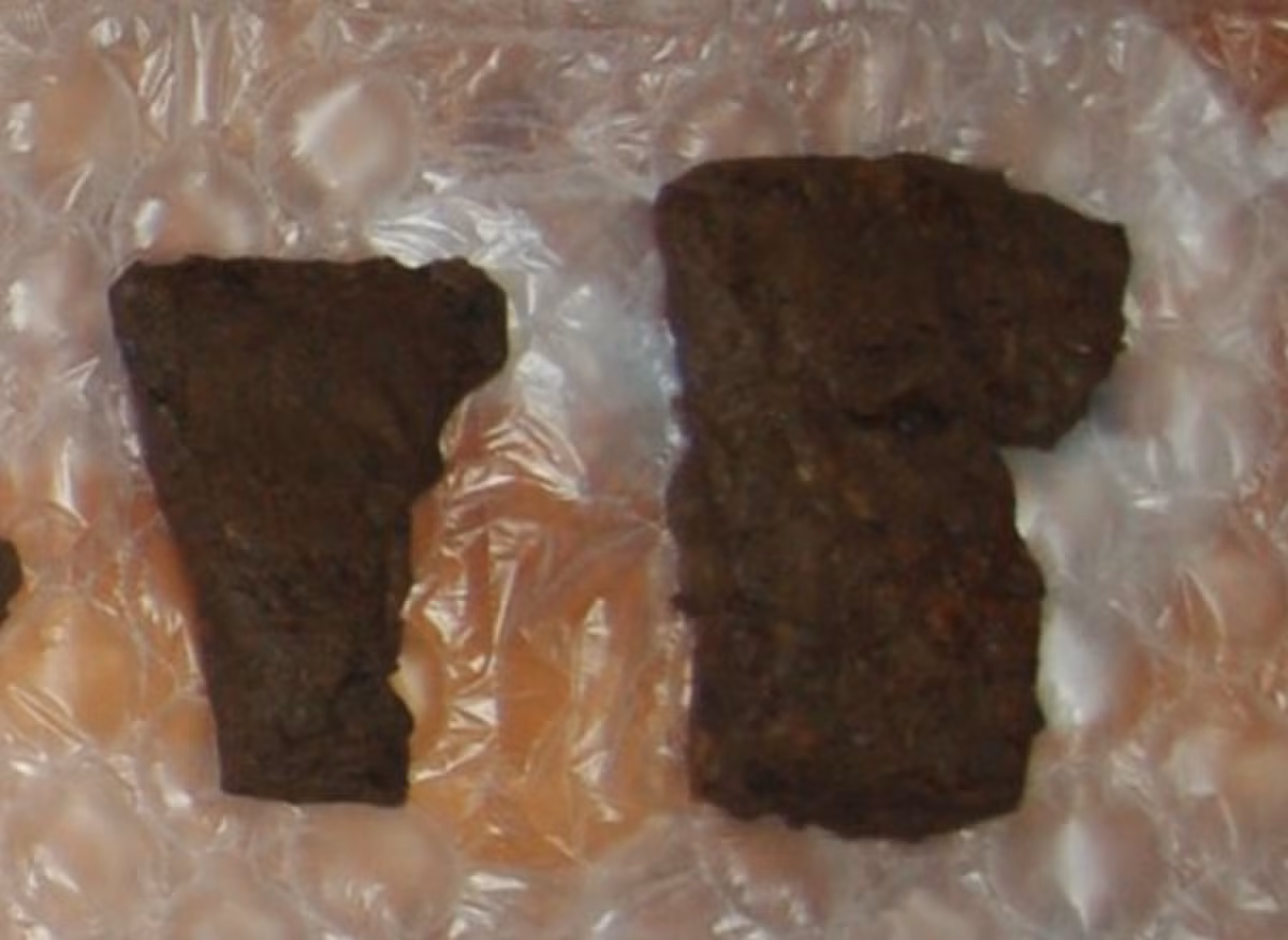 Một trong hai lưỡi rìu thậm chí còn dính một mảnh gỗ ngay đầu cán. Ảnh: @Hiệp Hội Bishop’s Detector.