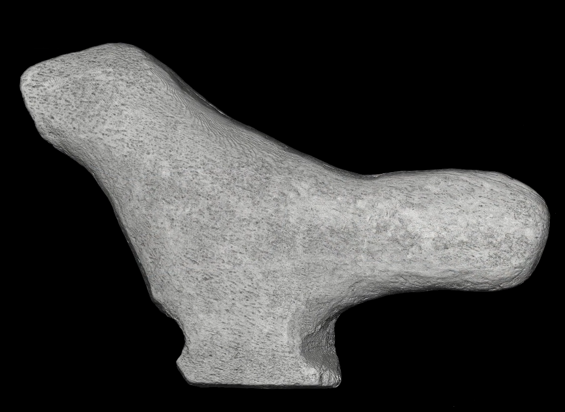 Tác phẩm điêu khắc 13.500 năm tuổi này hiện được coi là tác phẩm nghệ thuật tiền sử ba chiều cổ nhất được tìm thấy ở Đông Á. Ảnh: @Zhanyang và cộng sự.