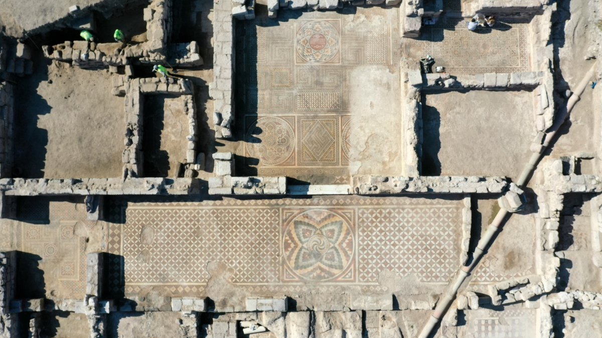 Đó là một hệ thống bức tranh sàn khảm tại tàn tích một cung điện cổ ở ngay Thành Phố Memduh Büyükkılıç. Ảnh: @Hội Đồng Di Sản Thành Phố Memduh Büyükkılıç.