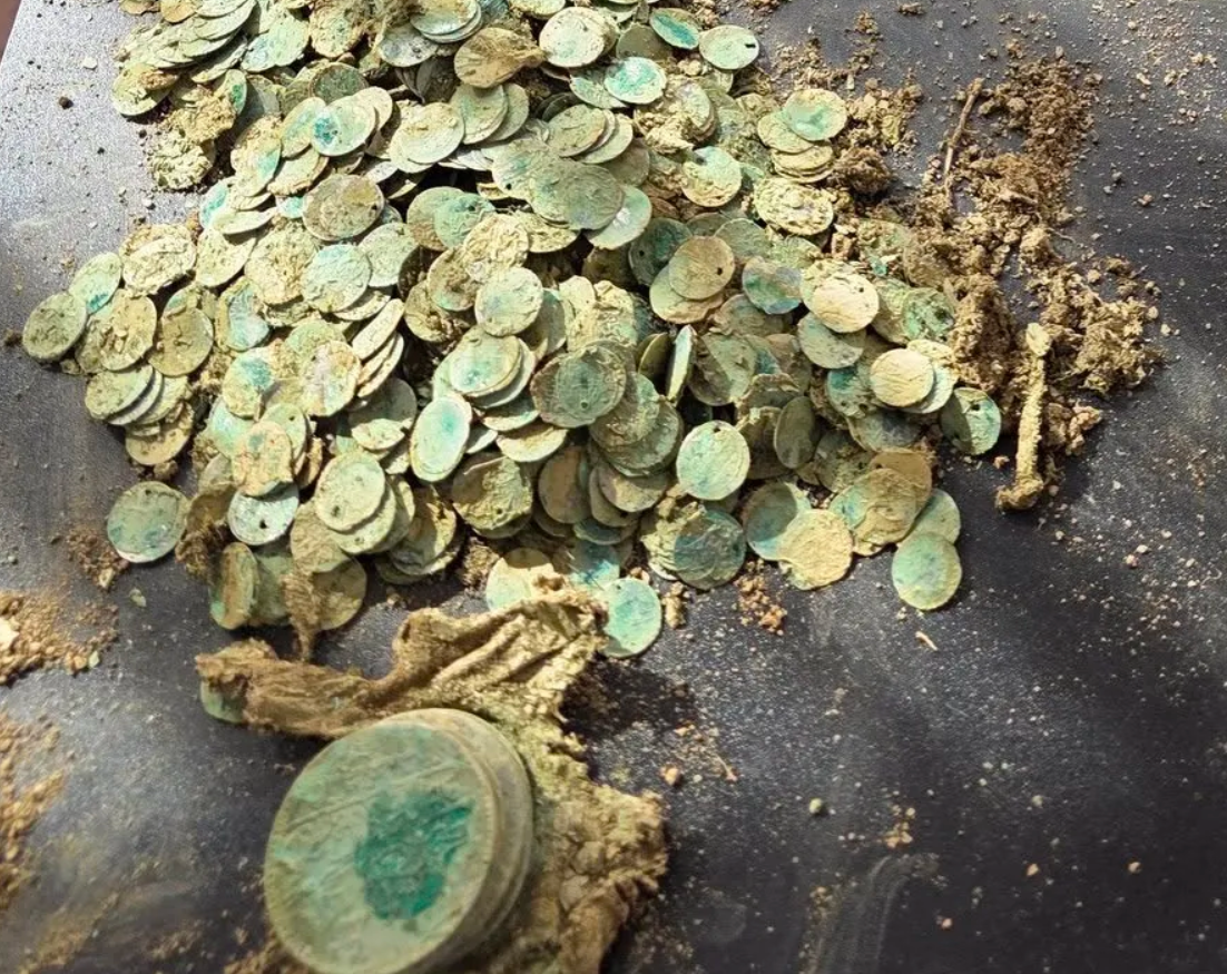 Tổng cộng, hơn 7.000 đồng xu đã được thu thập và RO Detecting đã giao nộp cho chính quyền. Ảnh: @RO Detecting.