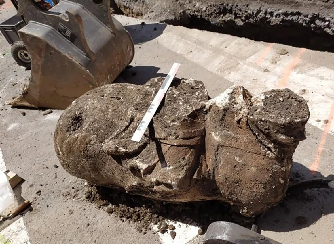 Các nhà khảo cổ học đến từ Viện Nghiên cứu Khảo cổ Quốc gia Pháp đã tiến hành khai quật khu di tích cổng thành La Mã cổ xưa này, và bất ngờ phát hiện ra một hiện vật kỳ lạ. Ảnh: @Viện Nghiên cứu Khảo cổ Quốc gia Pháp.