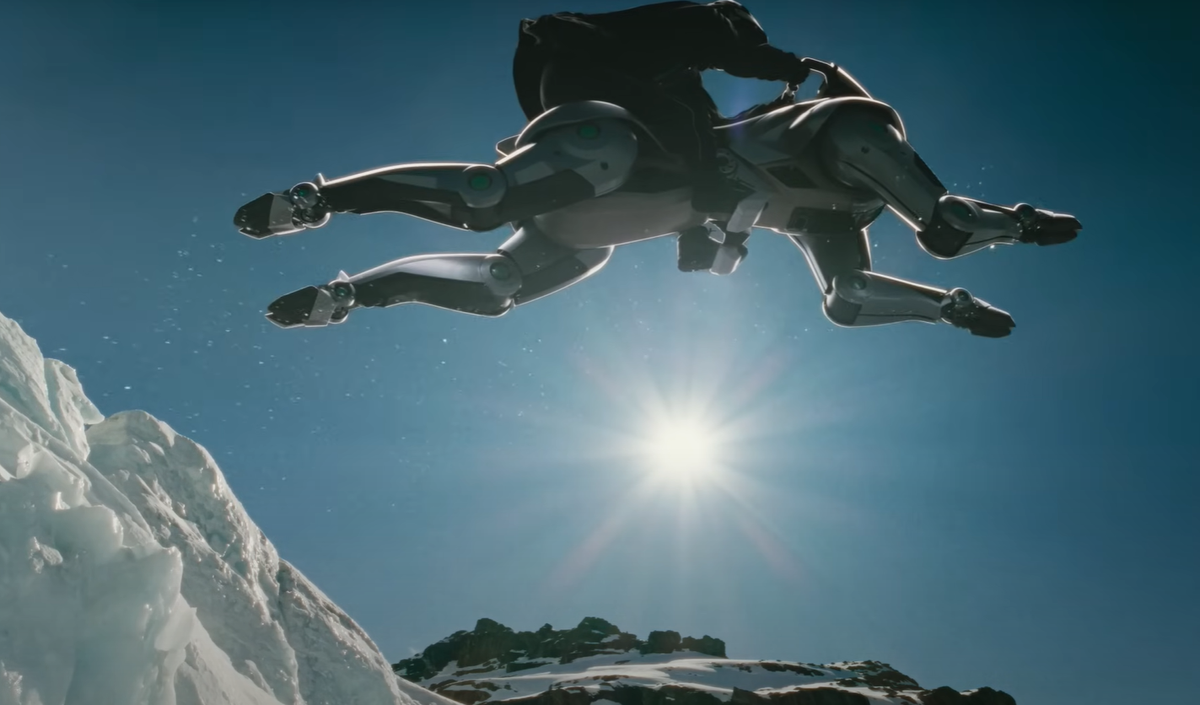 "CORLEO là phương tiện di chuyển hoàn toàn mới kết hợp công nghệ xe máy và robot của Kawasaki", giám đốc điều hành nhà sản xuất Kawasaki Heavy Industries, ông Takashi Torii cho biết trong một tuyên bố.Ảnh: @Kawasaki.